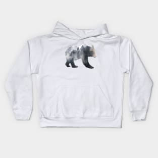 Dramabite Wild mountain bear surreal wildlife animal Kids Hoodie